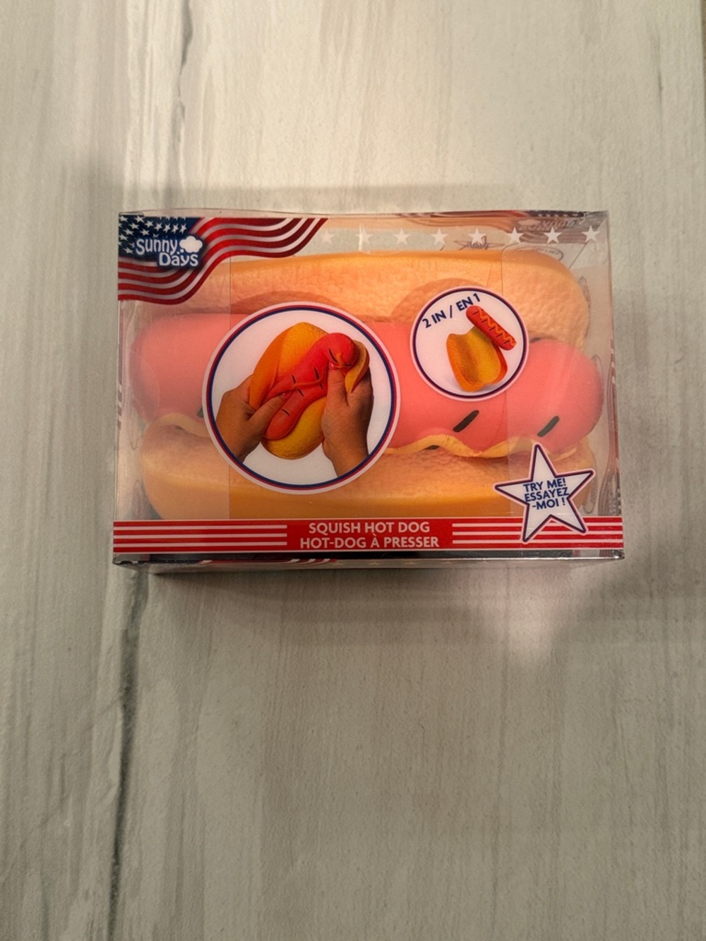 Pink Squish Hot Dog Kids Toy
